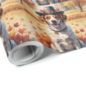 Portugese waterhond in het najaar verlaat Thanksgi Cadeaupapier (Rol Hoek)