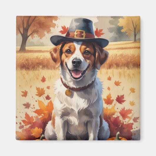 Portugese waterhond in het najaar verlaat Thanksgi Magneet (Voorkant)