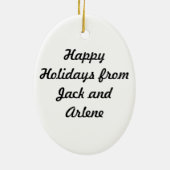 Portugese waterhond keramisch ornament (Achterkant)