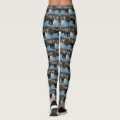 Portugese Waterhond Kerst Feestelijke Periode Leggings (Achterkant)