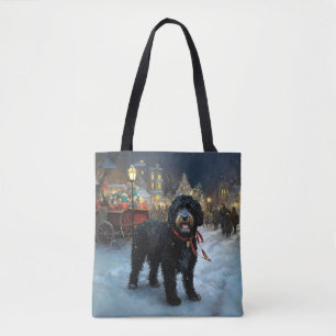 Portugese Waterhond Kerst Feestseizoen Tote Bag