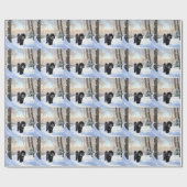 Portugese waterhond laat het sneeuwen Kerstmis Cadeaupapier (Vlak)