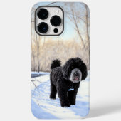 Portugese waterhond laat het sneeuwen Kerstmis Case-Mate iPhone Case (Achterkant)