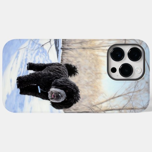 Portugese waterhond laat het sneeuwen Kerstmis Case-Mate iPhone Case (Achterkant (horizontaal))
