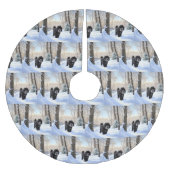 Portugese waterhond laat het sneeuwen Kerstmis Kerstboom Rok (Voorkant)