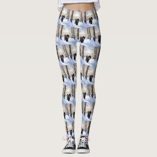 Portugese waterhond laat het sneeuwen Kerstmis Leggings