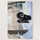 Portugese waterhond laat het sneeuwen Kerstmis Legpuzzel (Verticaal)