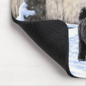 Portugese waterhond laat het sneeuwen Kerstmis Muismat (Hoek)