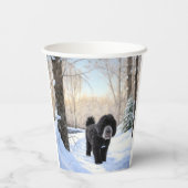 Portugese waterhond laat het sneeuwen Kerstmis Papieren Bekers (Achterkant)