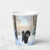 Portugese waterhond laat het sneeuwen Kerstmis Papieren Bekers (Voorkant)