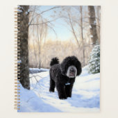Portugese waterhond laat het sneeuwen Kerstmis Planner (Voorkant)