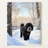 Portugese waterhond laat het sneeuwen Kerstmis Planner (Achterkant)