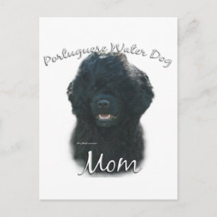 Portugese waterhond mam 2 briefkaart