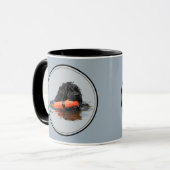 Portugese waterhond met Oranje bumper Mok (Voorkant links)