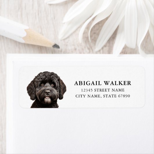 Portugese Waterhond retour adreslabels Etiket (Insitu)