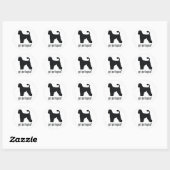 Portugese waterhond ronde sticker (Vel)