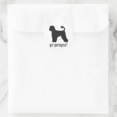 Portugese waterhond ronde sticker (Tas)