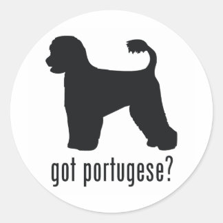 Portugese waterhond ronde sticker