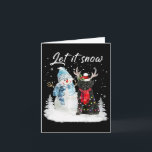 Portugese Waterhond Santa Dog Christmas Snowman X Kaart<br><div class="desc">Portugees Waterhond Kerstman Kerstman Xmas Pajama</div>