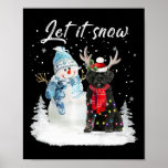 Portugese Waterhond Santa Dog Christmas Snowman X Poster<br><div class="desc">Portugees Waterhond Kerstman Kerstman Xmas Pajama</div>