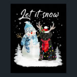 Portugese Waterhond Santa Dog Christmas Snowman X Poster<br><div class="desc">Portugees Waterhond Kerstman Kerstman Xmas Pajama</div>