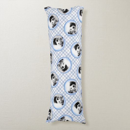 Portugese Waterhond Schilderen PWD Originele Hond  Lichaamskussen (Voorkant Verticaal)