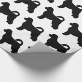 portugese waterhond silhouette cadeaupapier (Hoek)