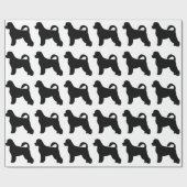 portugese waterhond silhouette cadeaupapier (Vlak)