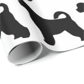 portugese waterhond silhouette cadeaupapier (Rol Hoek)