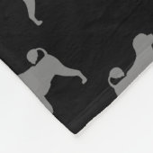 Portugese waterhond Silhouettes Patroonporties Fleece Deken (Hoek)