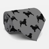 Portugese waterhond Silhouettes Patroonporties Stropdas (Opgerold)