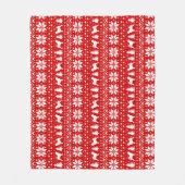 Portugese waterhond Silhouettes Porties kerst Fleece Deken (Voorkant)