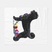 Portugese Waterhond Staande met Float Line Fleece Deken (Voorkant (Horizontaal))