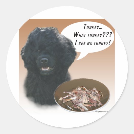 Portugese waterhond Turkije Ronde Sticker (Voorkant)