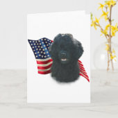 Portugese waterhond vlag kaart (Gele Bloem)