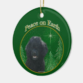 Portugese Waterhond Vrede Keramisch Ornament (Links)