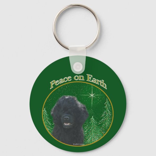 Portugese Waterhond Vrede Sleutelhanger (Voorkant)