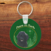 Portugese Waterhond Vrede Sleutelhanger (Achterkant)