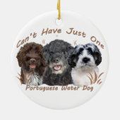 Portugese waterhonden keramisch ornament (Achterkant)