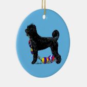 Portugese waterhondenrenner met drijflijn keramisch ornament (Rechts)