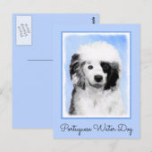 Portugese waterhondenschilderkunst - oorspronkelij briefkaart (Voorkant / Achterkant)