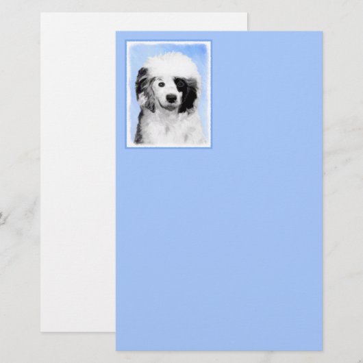 Portugese waterhondenschilderkunst - oorspronkelij briefpapier (Voorkant / Achterkant)