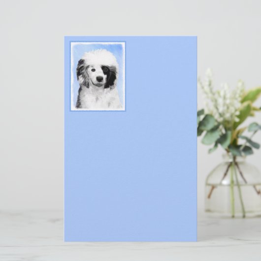 Portugese waterhondenschilderkunst - oorspronkelij briefpapier (Staand voorkant)