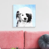 Portugese waterhondenschilderkunst - oorspronkelij canvas afdruk (Insitu (Woonkamer))