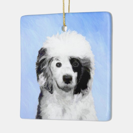 Portugese waterhondenschilderkunst - oorspronkelij keramisch ornament (Links)