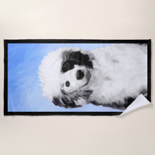 Portugese waterhondenschilderkunst - oorspronkelij strandlaken (Voorkant)