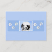 Portugese waterhondenschilderkunst - oorspronkelij visitekaartje (Achterkant)