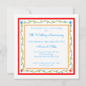 Portugese zakdoeken huwelijksverjaardag kaart (Achterkant)