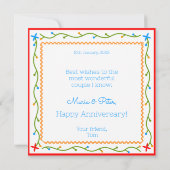 Portugese zakdoeken huwelijksverjaardag kaart (Achterkant)