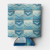 Portuguese Azulejo Blue Tile Pattern Can Cooler –  (Voorkant)
